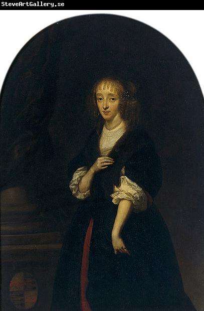 caspar netscher Portrait of Jacoba Bicker